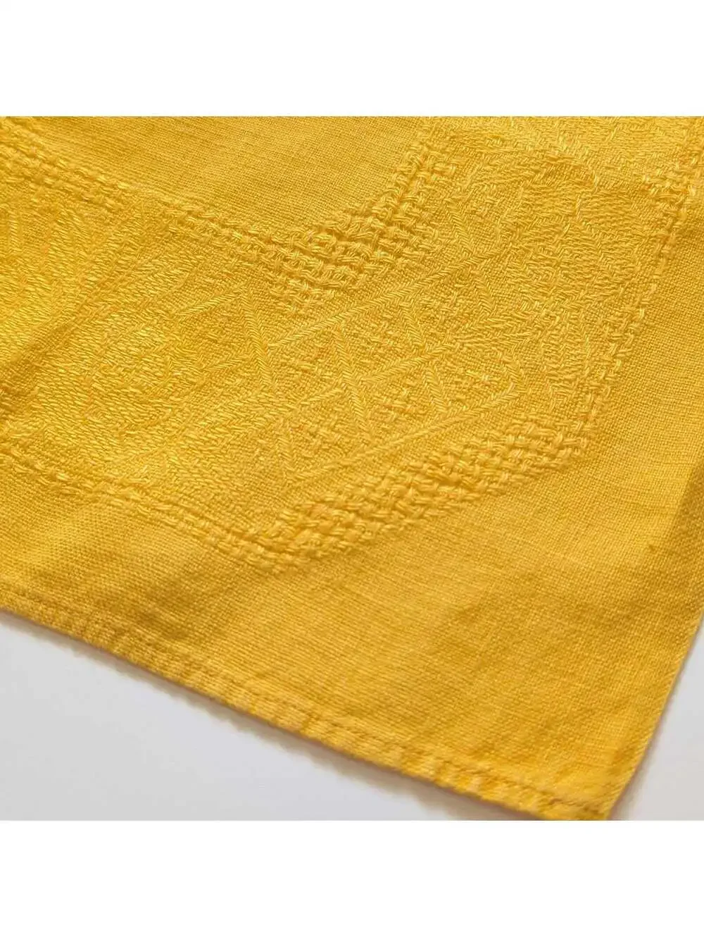 Vintage Marigold Yellow Irish Linen Napkins - Set of 4